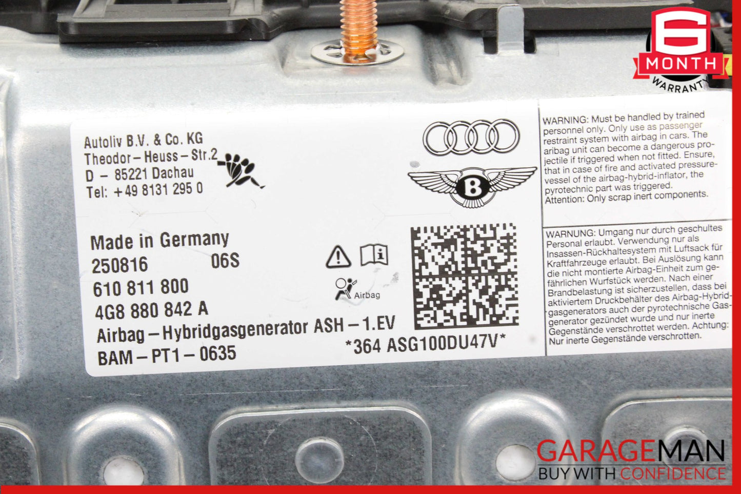 2012-2018 Audi S7 A7 S6 A6 RS7 Front Right Side Knee Airbag 4G8880842A OEM