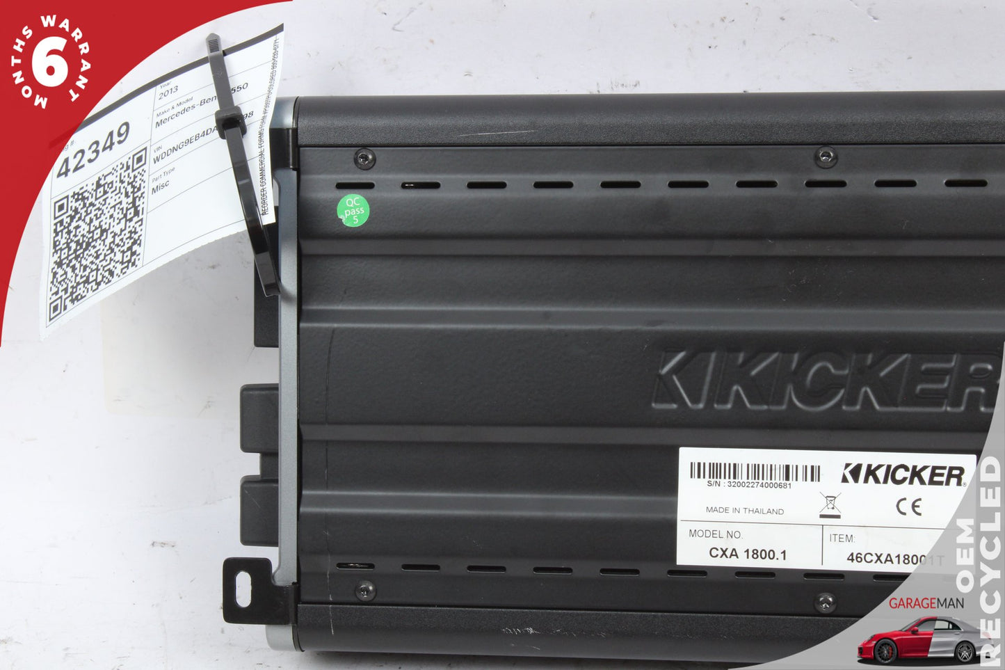 2007-2013 Mercedes-Benz S550 W221 KICKER Audio Amplifier Amp 46CXA18001T