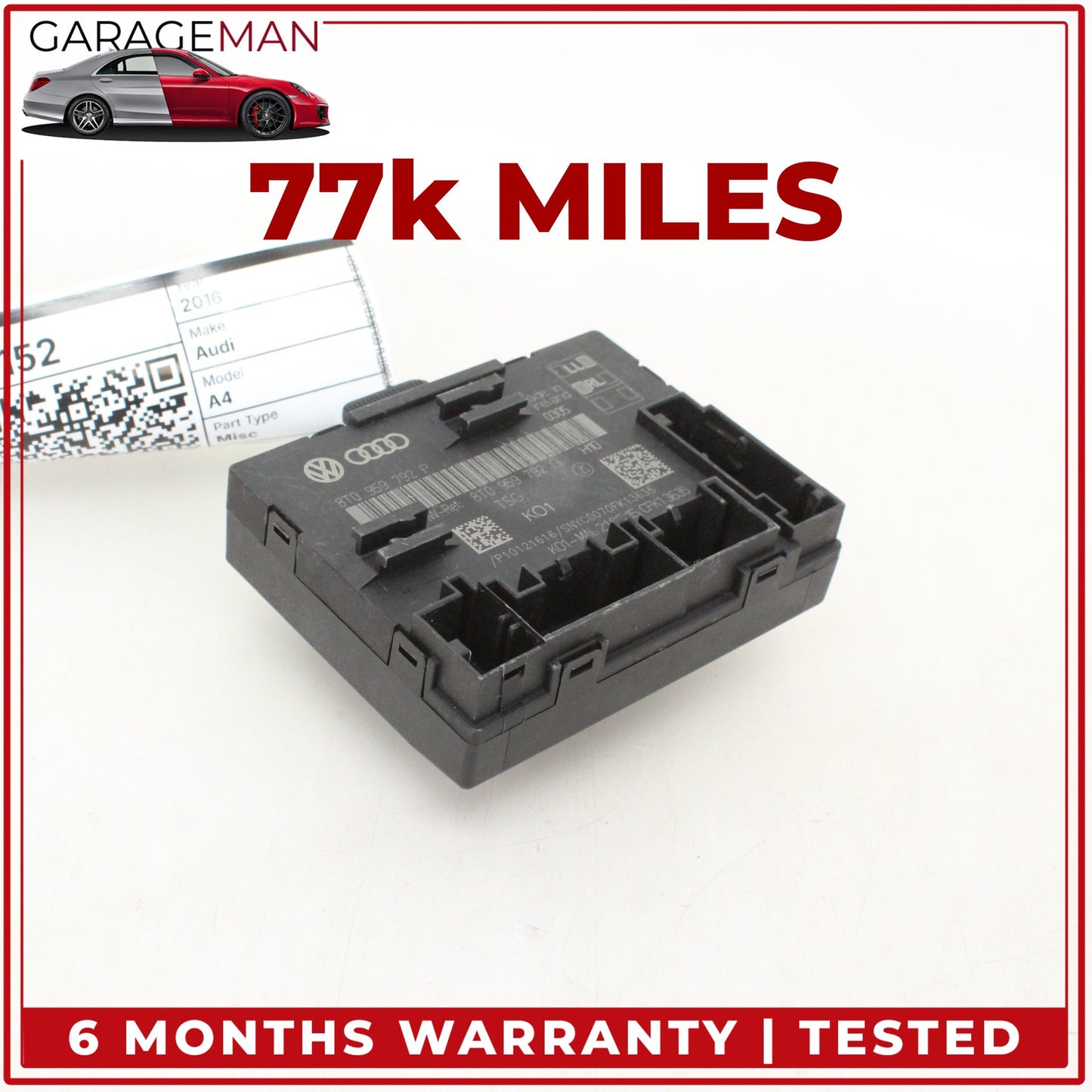 2013-2016 Audi A4 S4 Front Right Side Door Control Module Unit 8T0959792P OEM