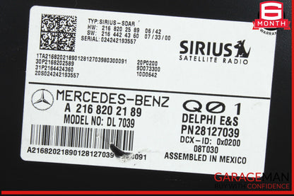 2007-2014 Mercedes-Benz SL550 R230 Sirius Satellite Radio Receiver 2168202189