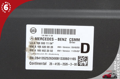 13-19 Mercedes-Benz GL450 X166 Front Left Seat Control Module 1669001104