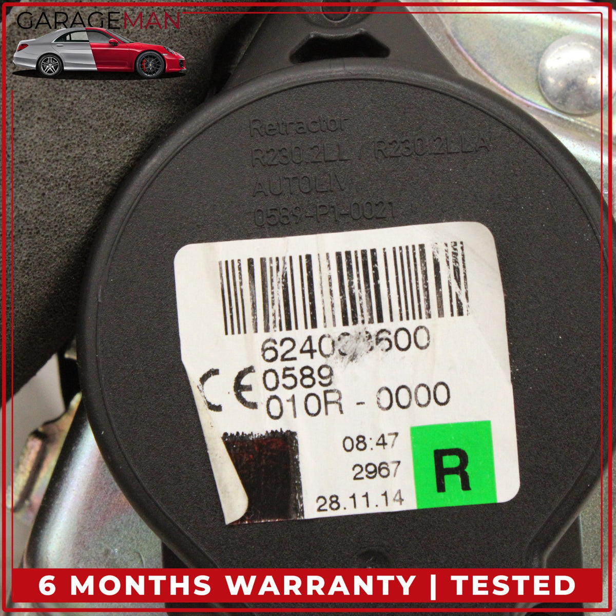 2013-2017 Land Rover Range Rover Sport L494 Front Right Side Seat Belt Black OEM