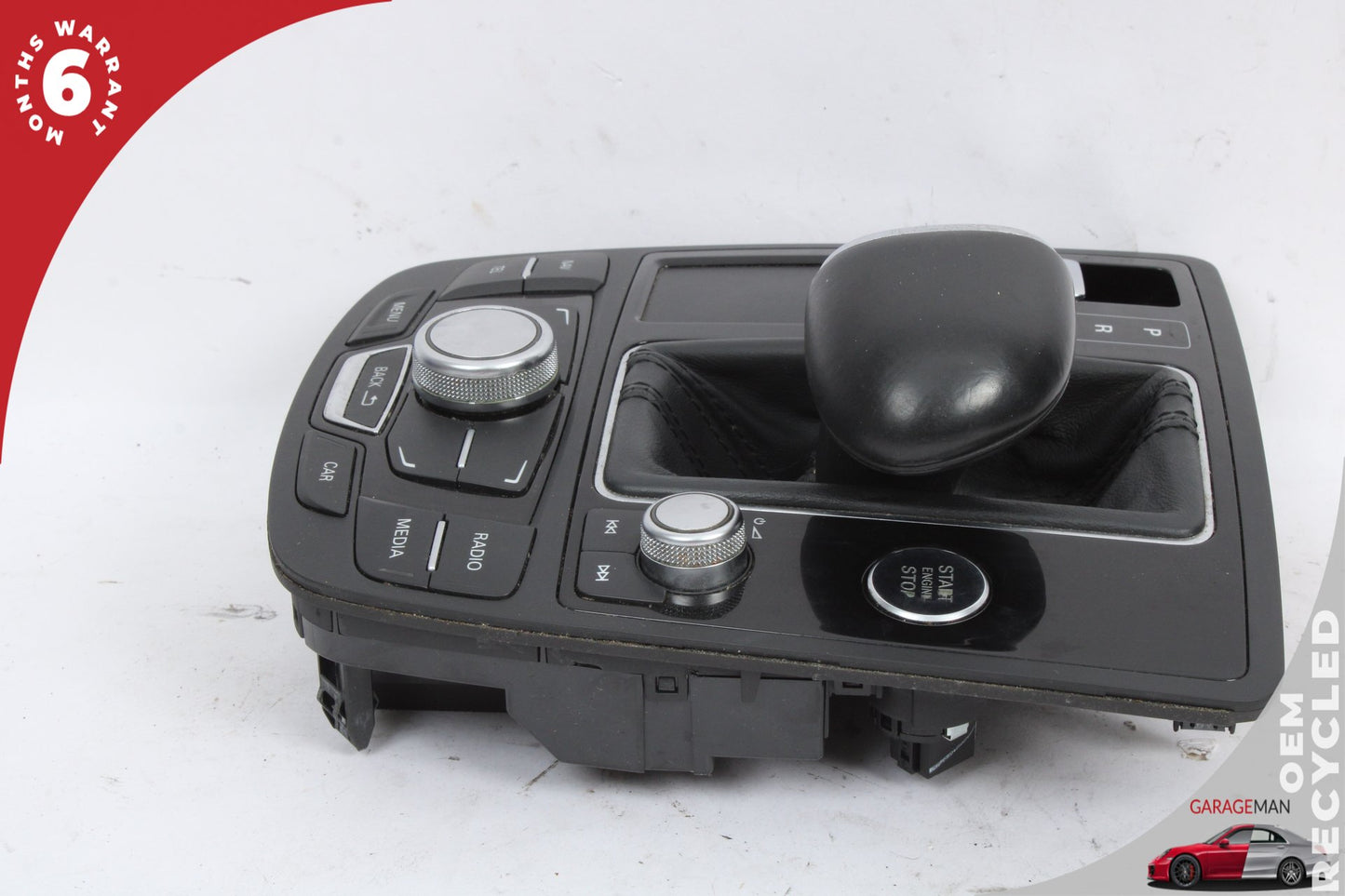 2012-2015 Audi A6 Front Center Console Switches w/ Trim &amp; Shifter Knob OEM