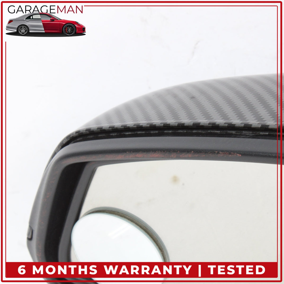 2012-2018 BMW 328i F30 Front Left Side Door Rear View Mirror Carbon Fiber OEM