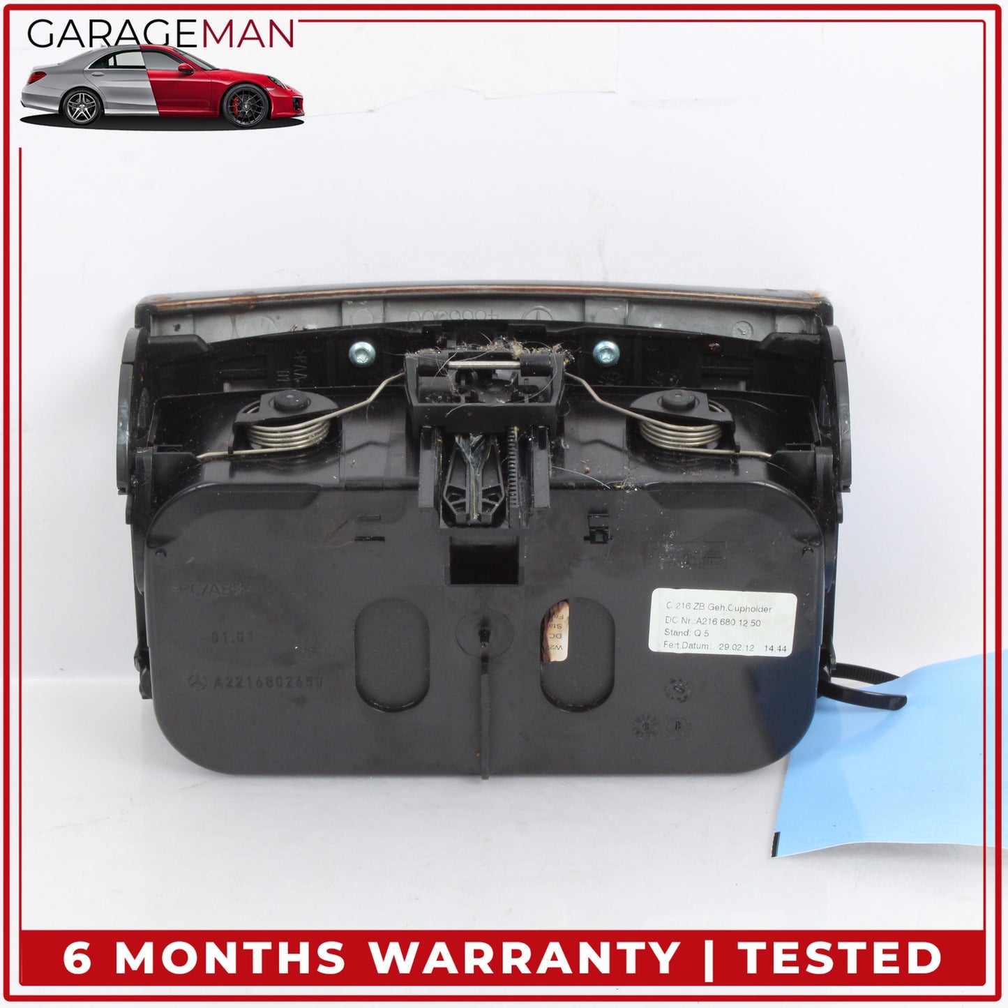 2007-2014 Mercedes-Benz CL550 W216 AWD Center Console Cup Holder Cover Trim 2216802650 OEM