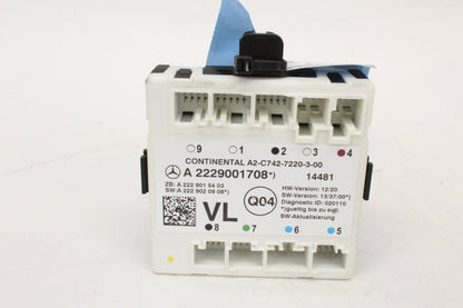 2015-2019 Mercedes-Benz C300 W205 Left Front Door Control Module 2229001708