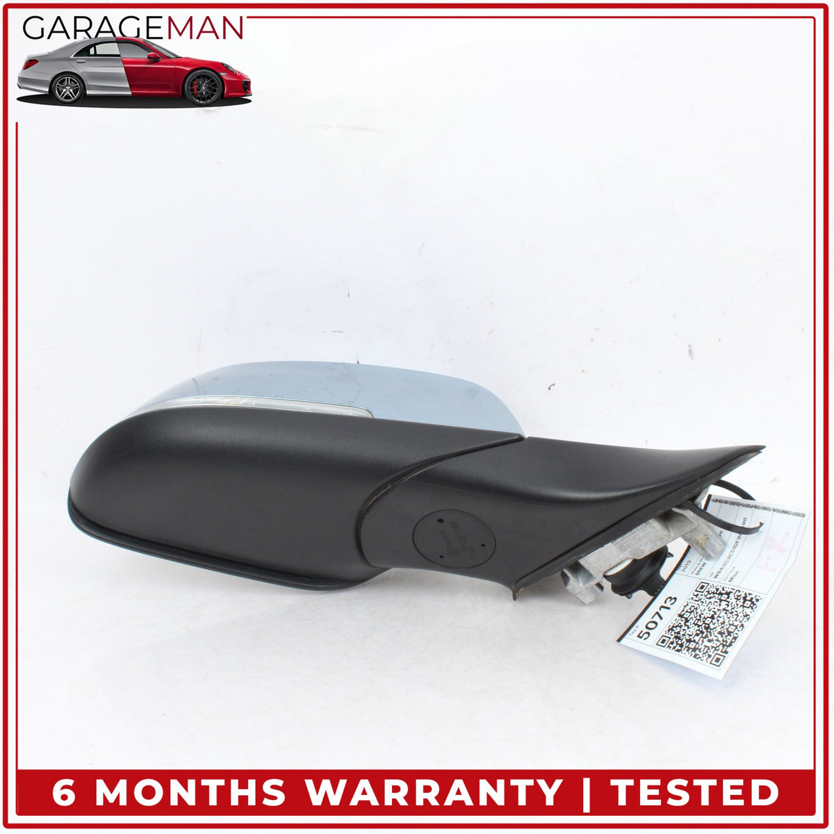 2012-2018 BMW 320i Front Right Side Door Rear View Mirror Blue Metallic OEM