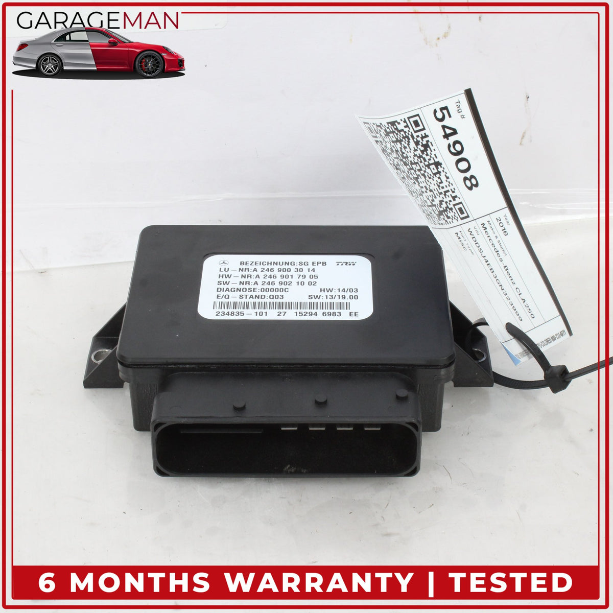 2014-2019 Mercedes W117 CLA250 Electronic Parking Brake Control Module Unit OEM