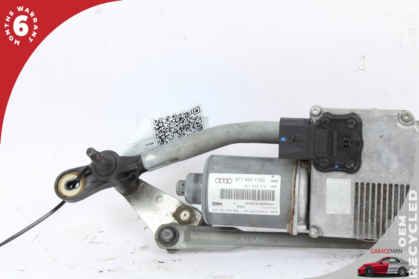 08-17 Audi A5 Sedan Front Windshield Wiper Linkage w/ Motor 8T1955119D