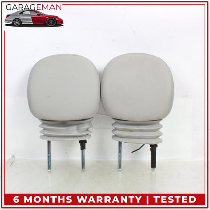 2005-2011 Mercedes R171 SLK280 Front Left and Right Seat Headrest Set Gray OEM