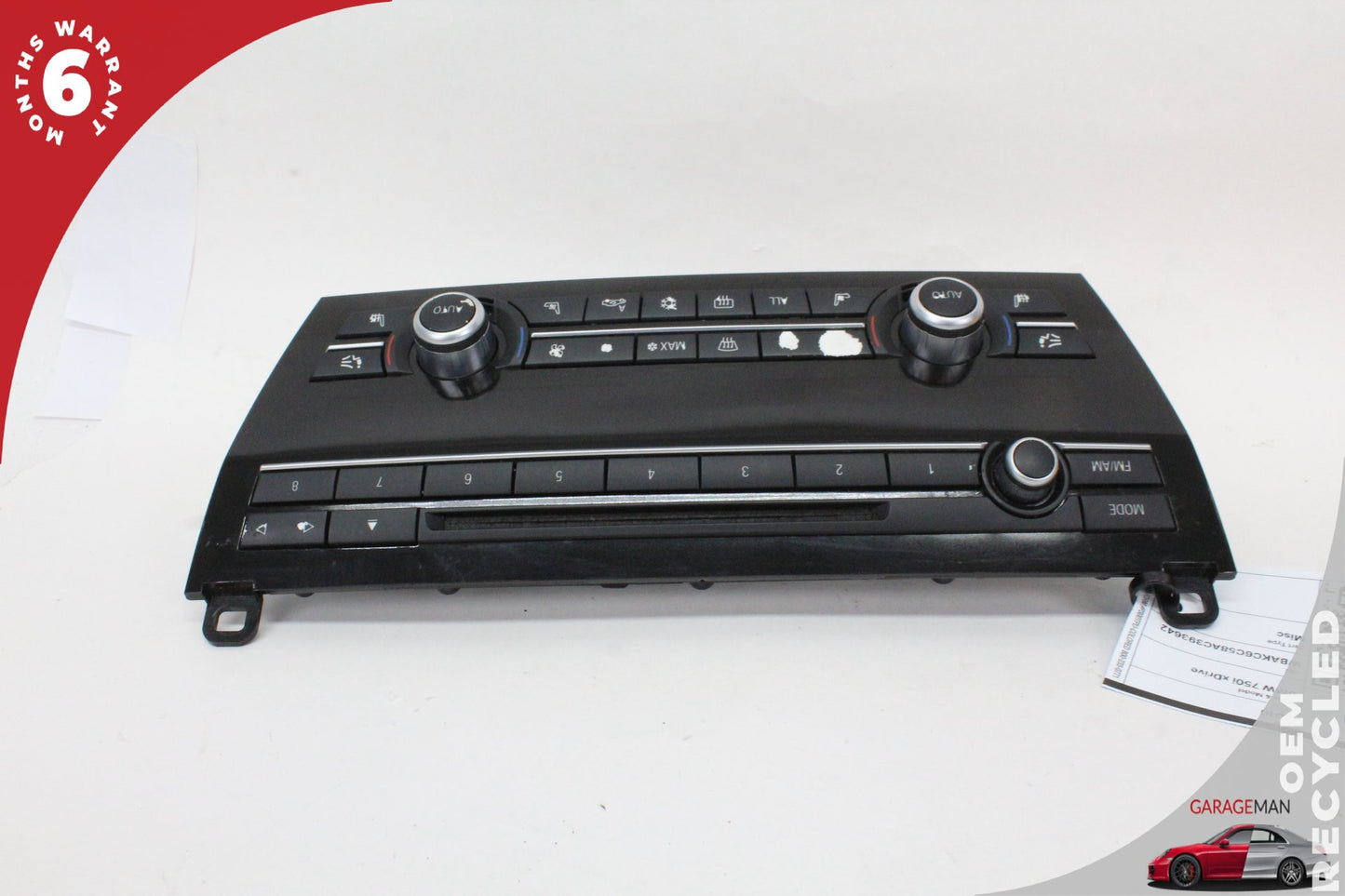 2009-2012 BMW 750i Front AC Temperature Climate Control Switch Panel 9229821 OEM