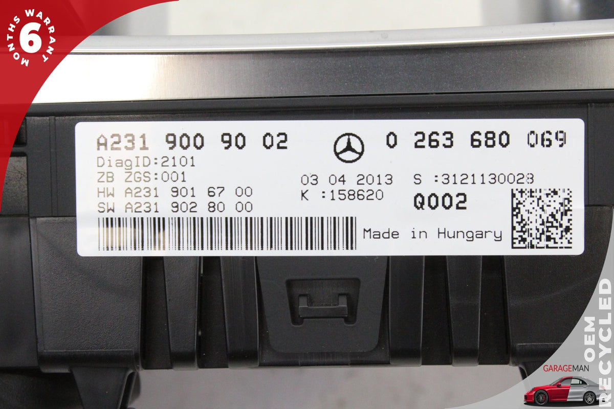 2013-2016 Mercedes R231 SL550 Speedometer Instrument Cluster 2319009002 OEM