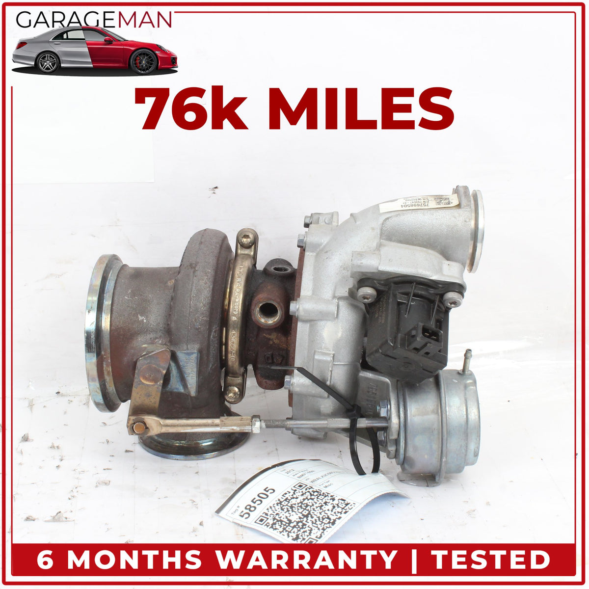 2008-2017 BMW 650i 550i 750i X5 N63 Left or Right Side Turbocharger 7576985 OEM