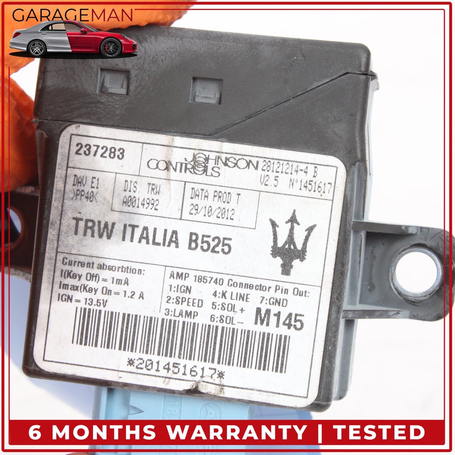 2008-2019 Maserati GranTurismo M145 Power Steering Chassis Control Module OEM