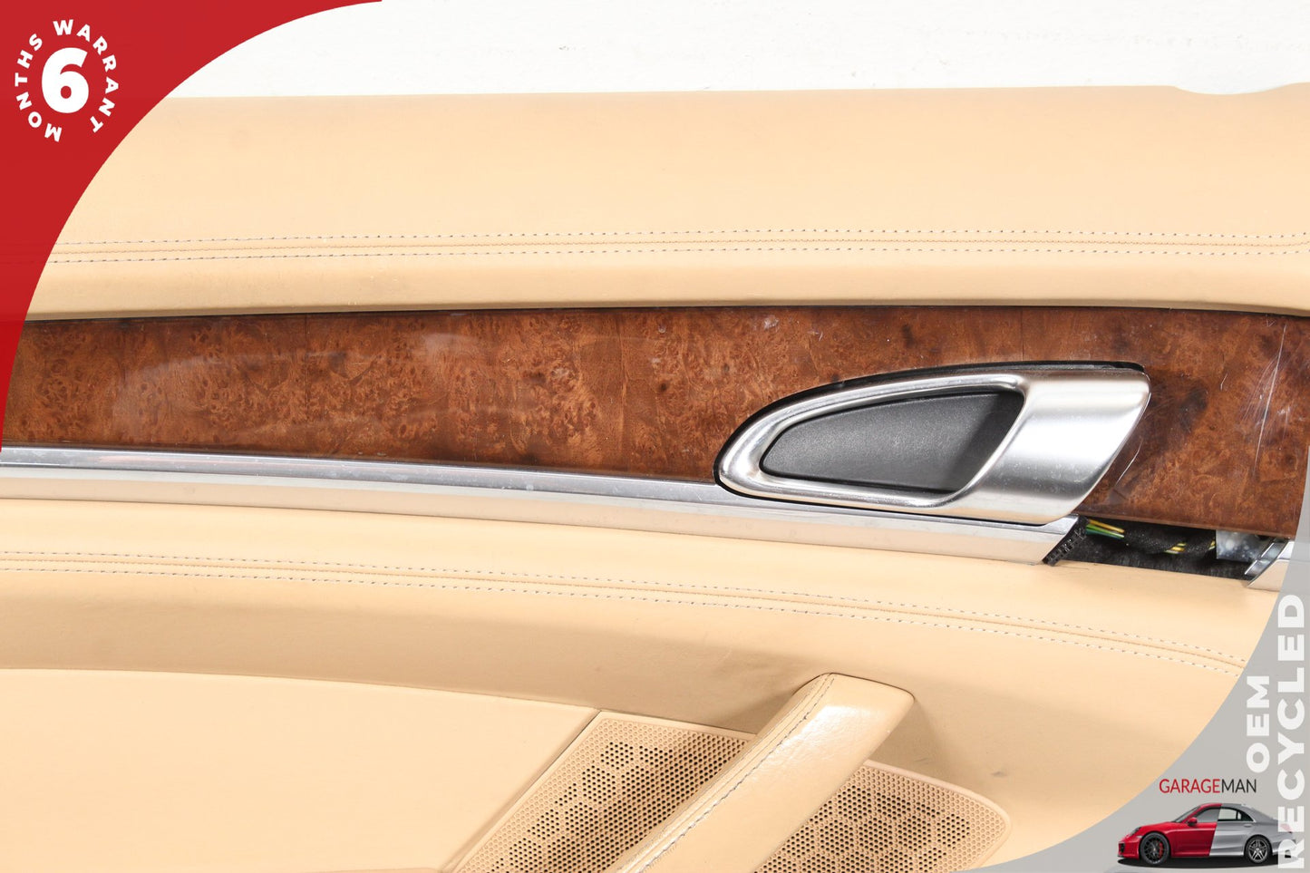 2010-2016 Porsche Panamera 970 Front Left Driver Side Door Trim Panel Beige OEM