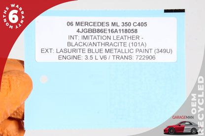 2006-2011 Mercedes W164 ML350 Front Right Side Fender Panel Blue 1648810201 OEM