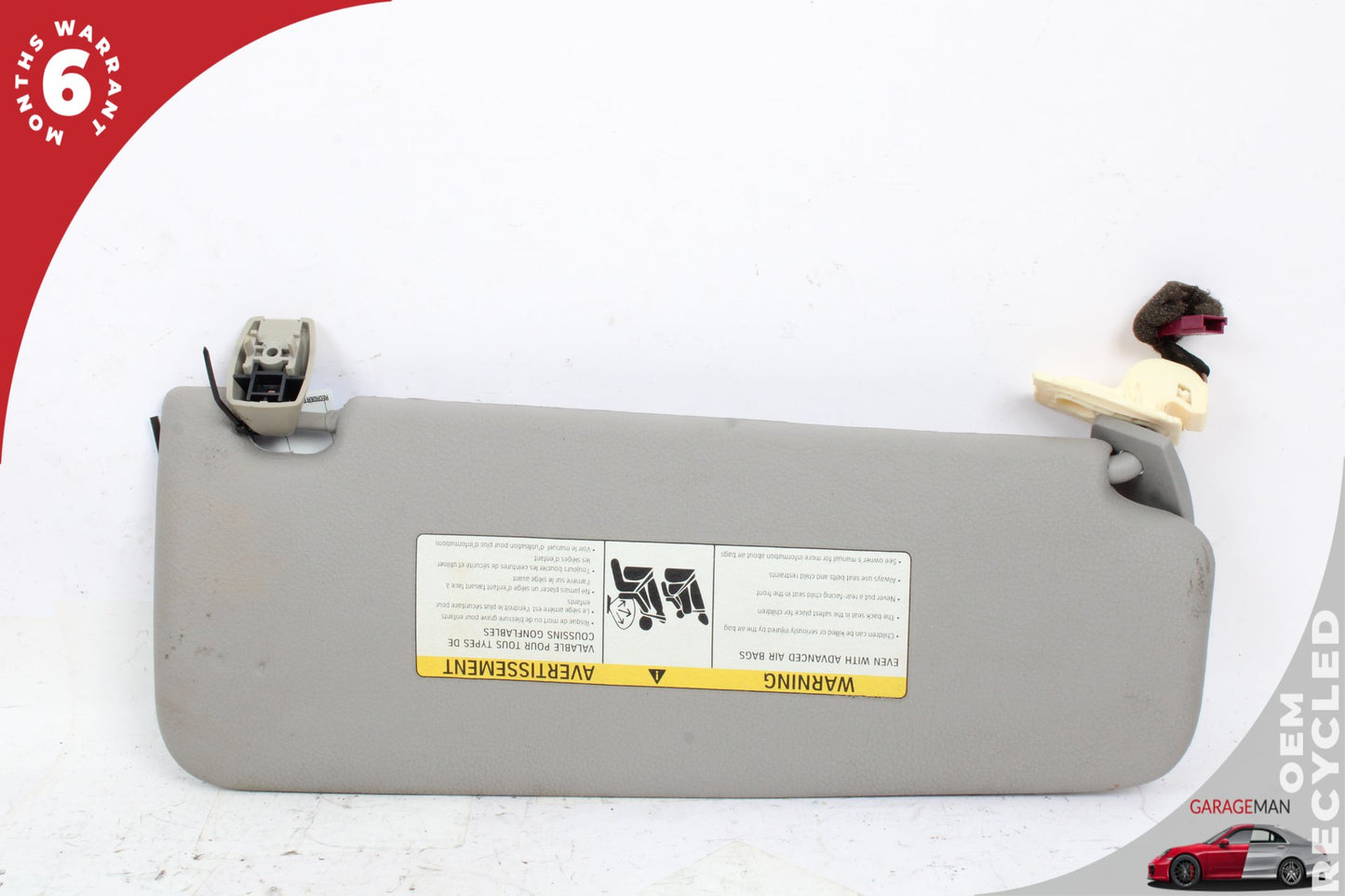 2011-2016 BMW 528i 535i F10 Front Left Driver Side Sun Visor Gray 7248861 OEM