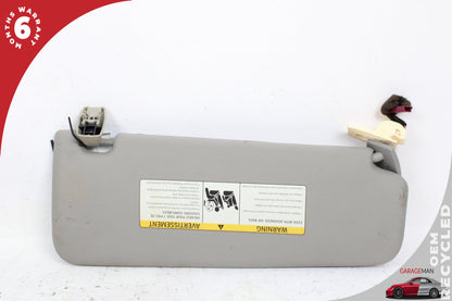 2011-2016 BMW 528i 535i F10 Front Left Driver Side Sun Visor Gray 7248861 OEM