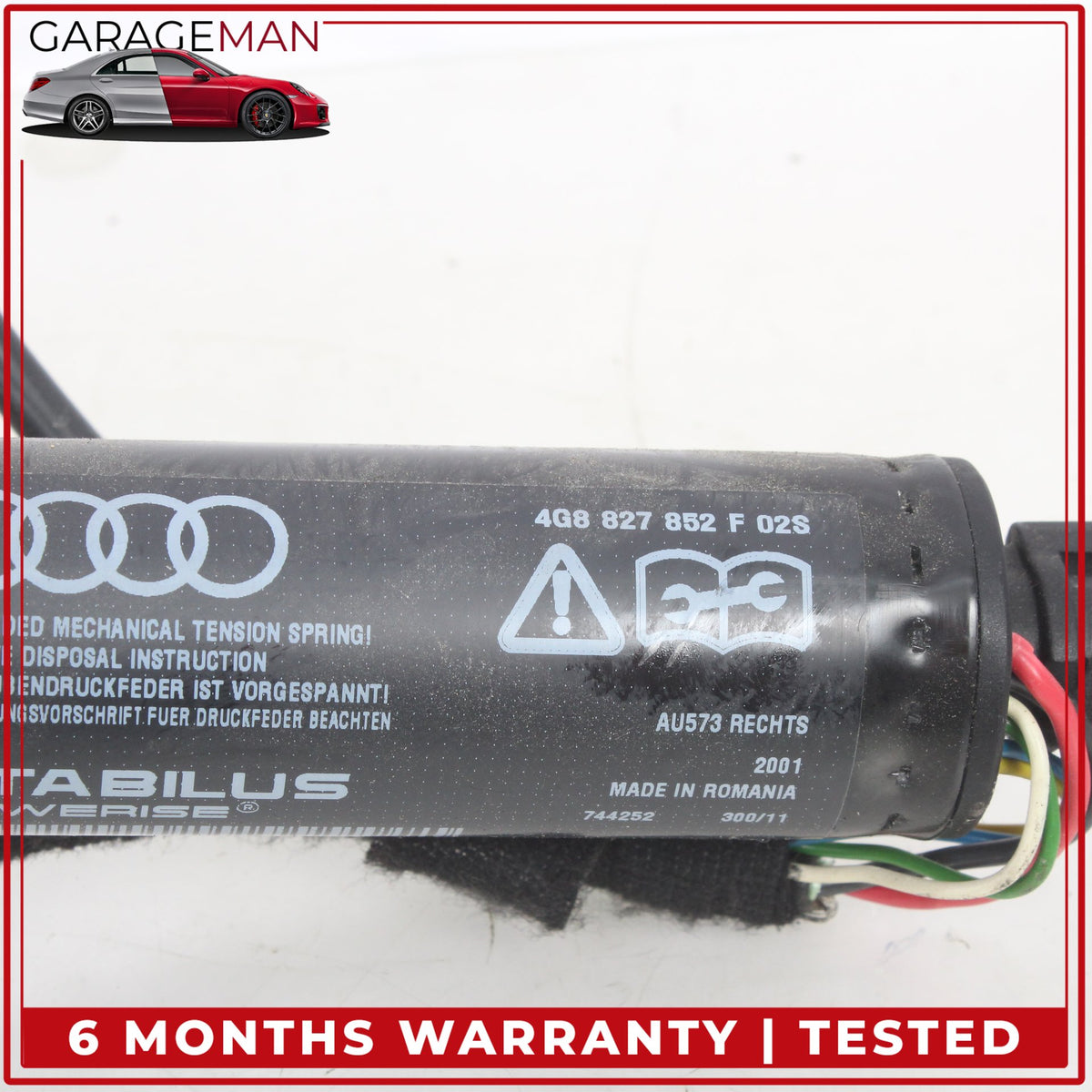 2012-2018 Audi A7 S7 Rear Left and Right Trunk Lift Support Strut Set OEM