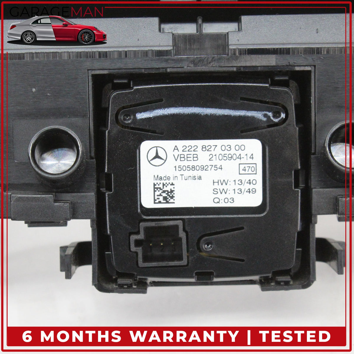2015-2018 Mercedes W205 C300 Hazard Light Control Switch Panel 2059053901 OEM