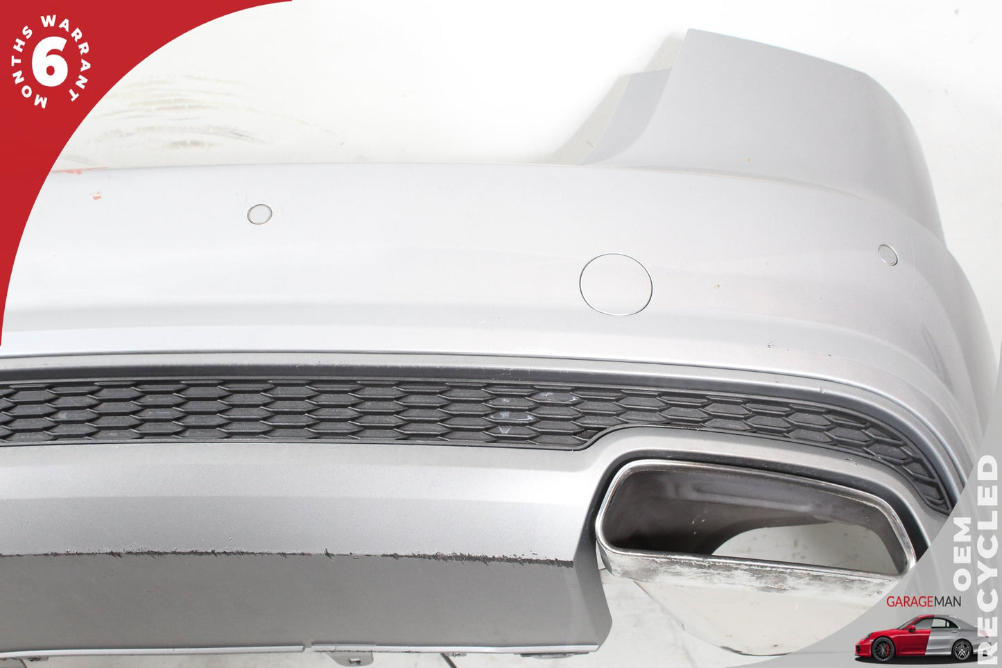 2016-2018 Audi A6 C7 Rear S-Line Bumper Cover Assembly 4G5807511AG Ice Silver Metallic