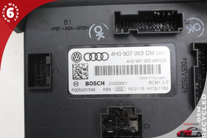 16-17 Audi A6 C7 Sedan On Board Supply Body Control Module 4H0907063DM Genuine