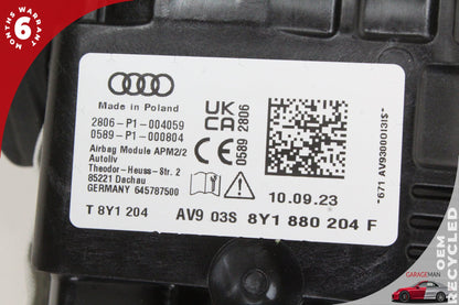 2022-2024 Audi A3 S3 Front Right Side Dashboard Air Bag Airbag 8Y1880204F OEM