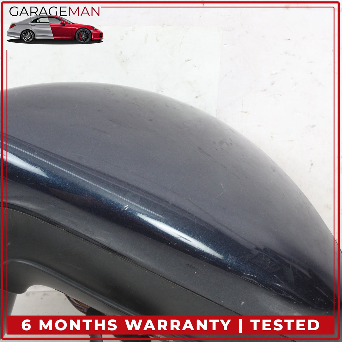 2010-2013 Porsche Panamera 970 Left Side Door Rear View Mirror Blue Metallic OEM