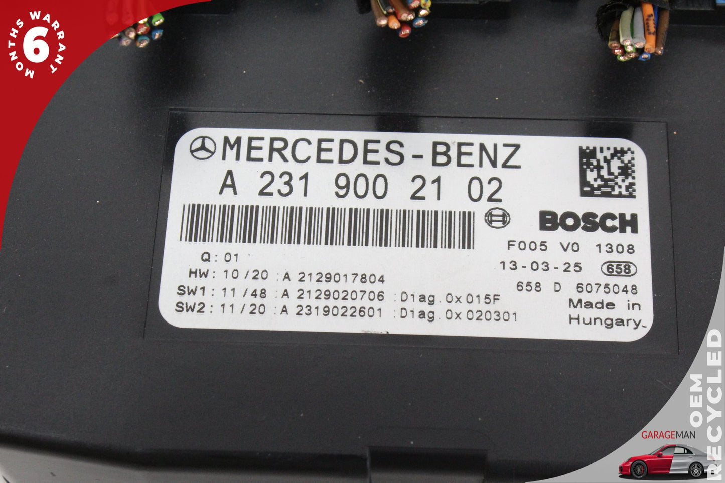 13-20 Mercedes-Benz SL500 R231 Convertible Front Under Hood Fuse Box Module 2319002102