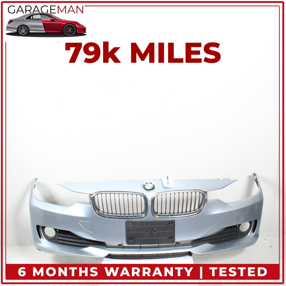 2012-2015 BMW F30 320i 328i xDrive Front Bumper Cover Panel Blue Metallic OEM
