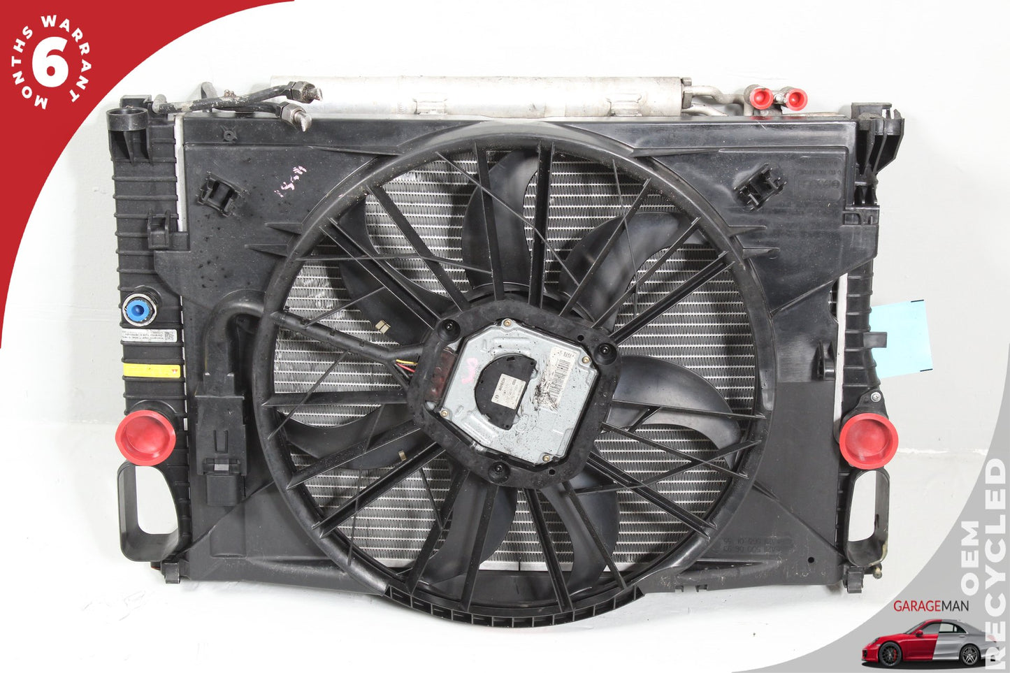 2003-2009 Mercedes-Benz E500 W211 Sedan Engine Cooling Radiator AC A/C Condenser Assembly 2115001154 OEM