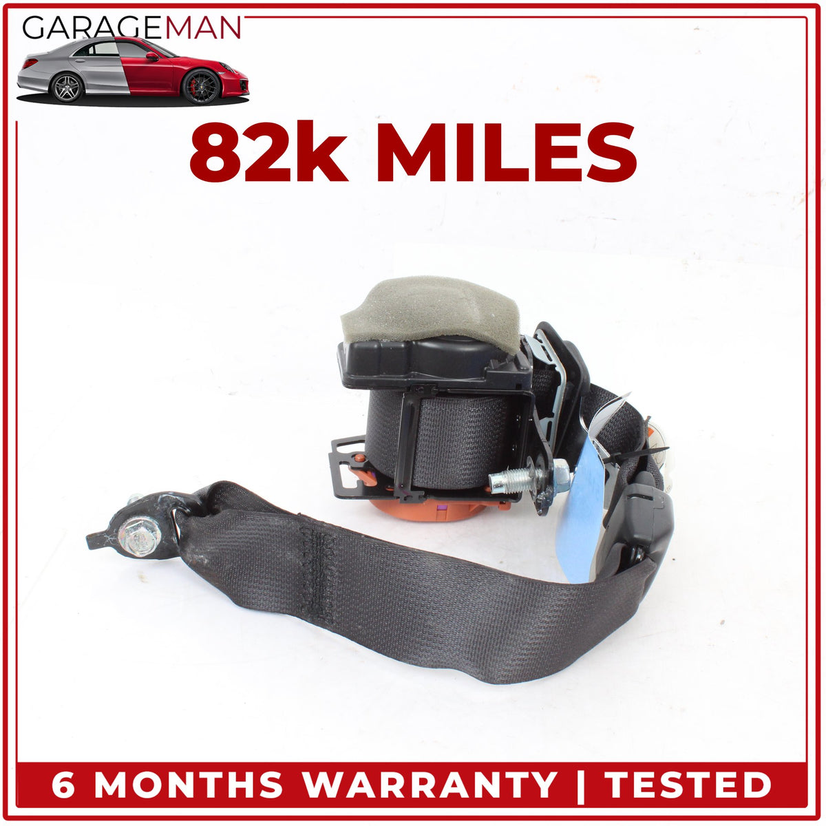 2014-2024 Infiniti Q50 V37 Sedan Rear Centre Middle Seat Belt Seatbelt Black OEM