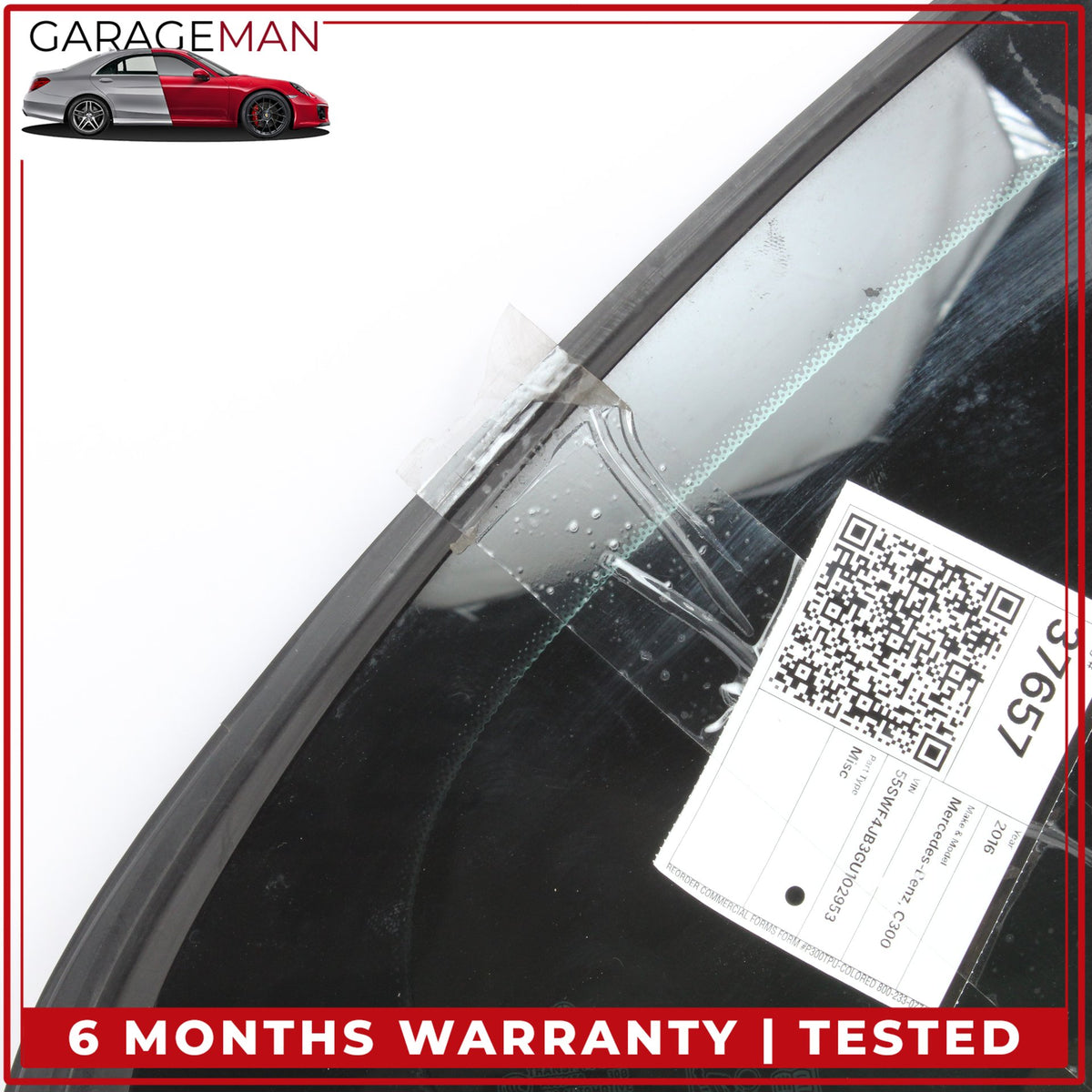 2015-2021 Mercedes-Benz C300 W205 Rear Right Door Fixed Window Glass A2057300655 OEM