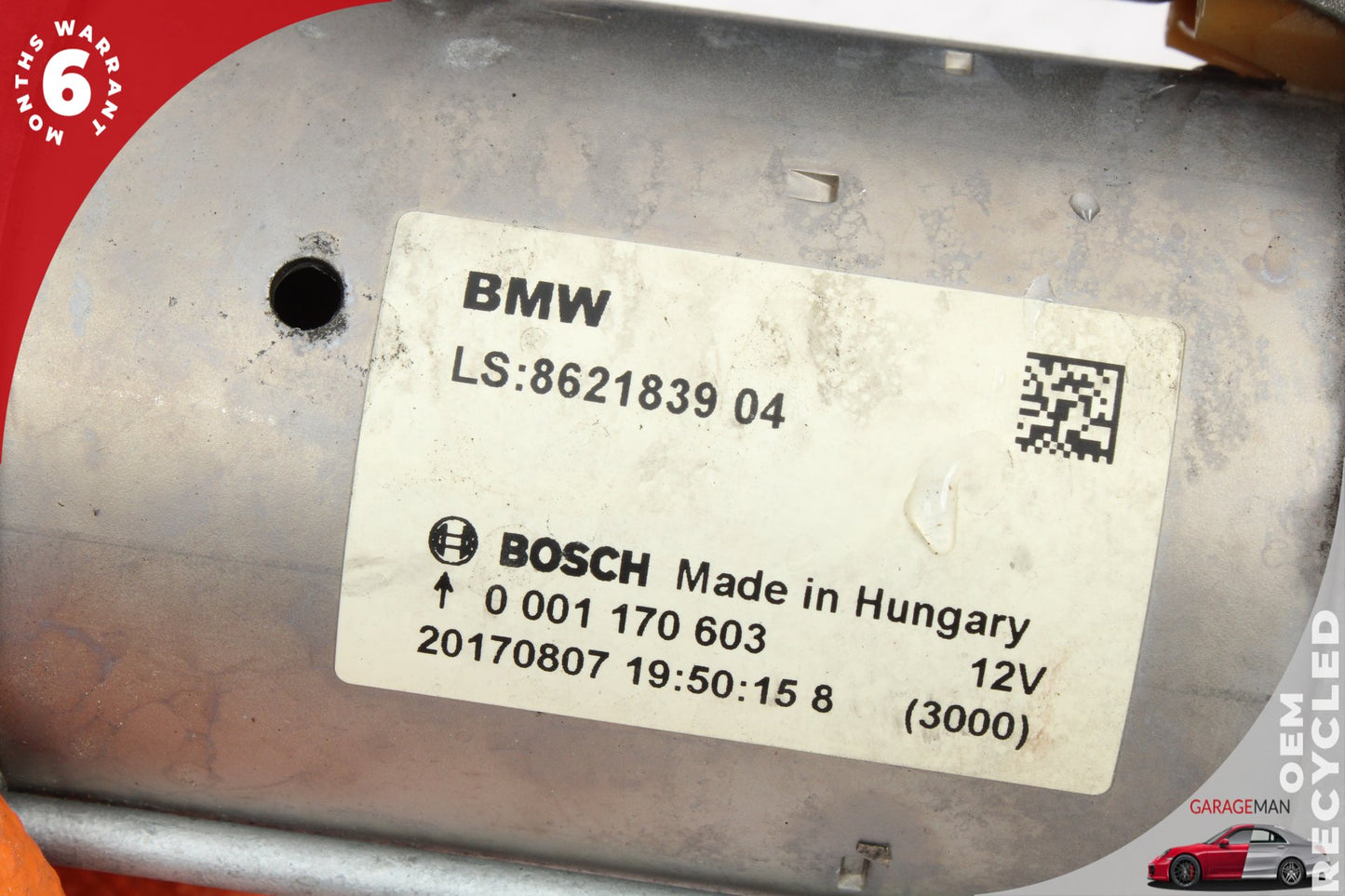 2017-2021 BMW 430i 230i F36 12V Engine Motor Starter Bosch 8621839 OEM