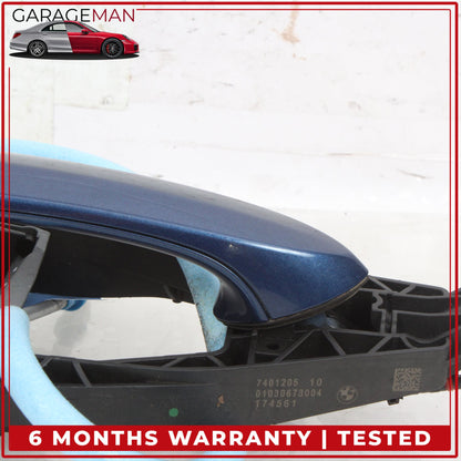 2017-2024 BMW X3 X4 M550i Rear Left Side Exterior Door Handle Blue Metallic OEM