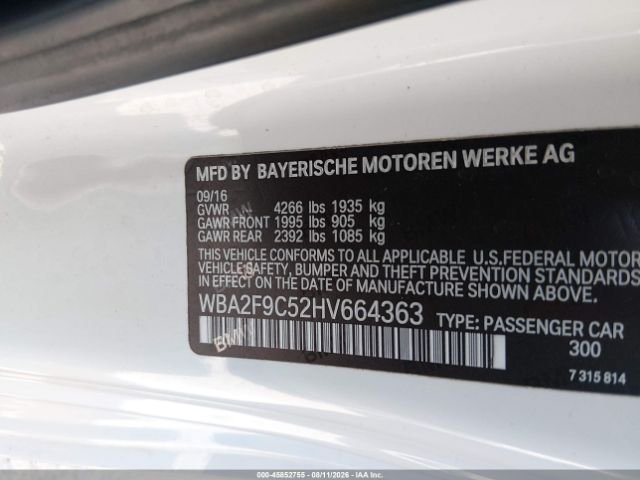 Parting Out- 2017 BMW 230i F22- 229