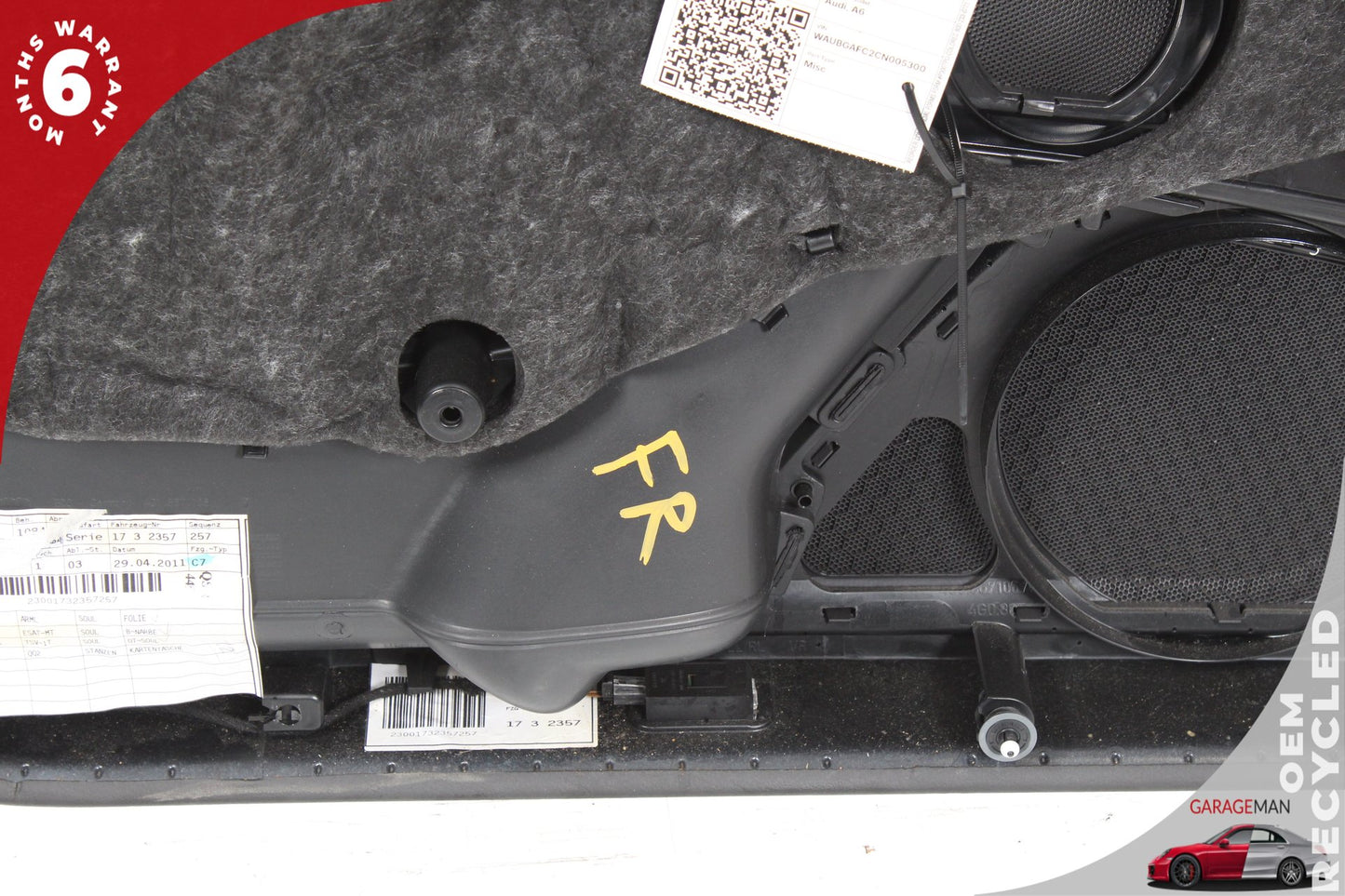 2012-2012 Audi A6 Front Right Interior Door Panel 4G1867022