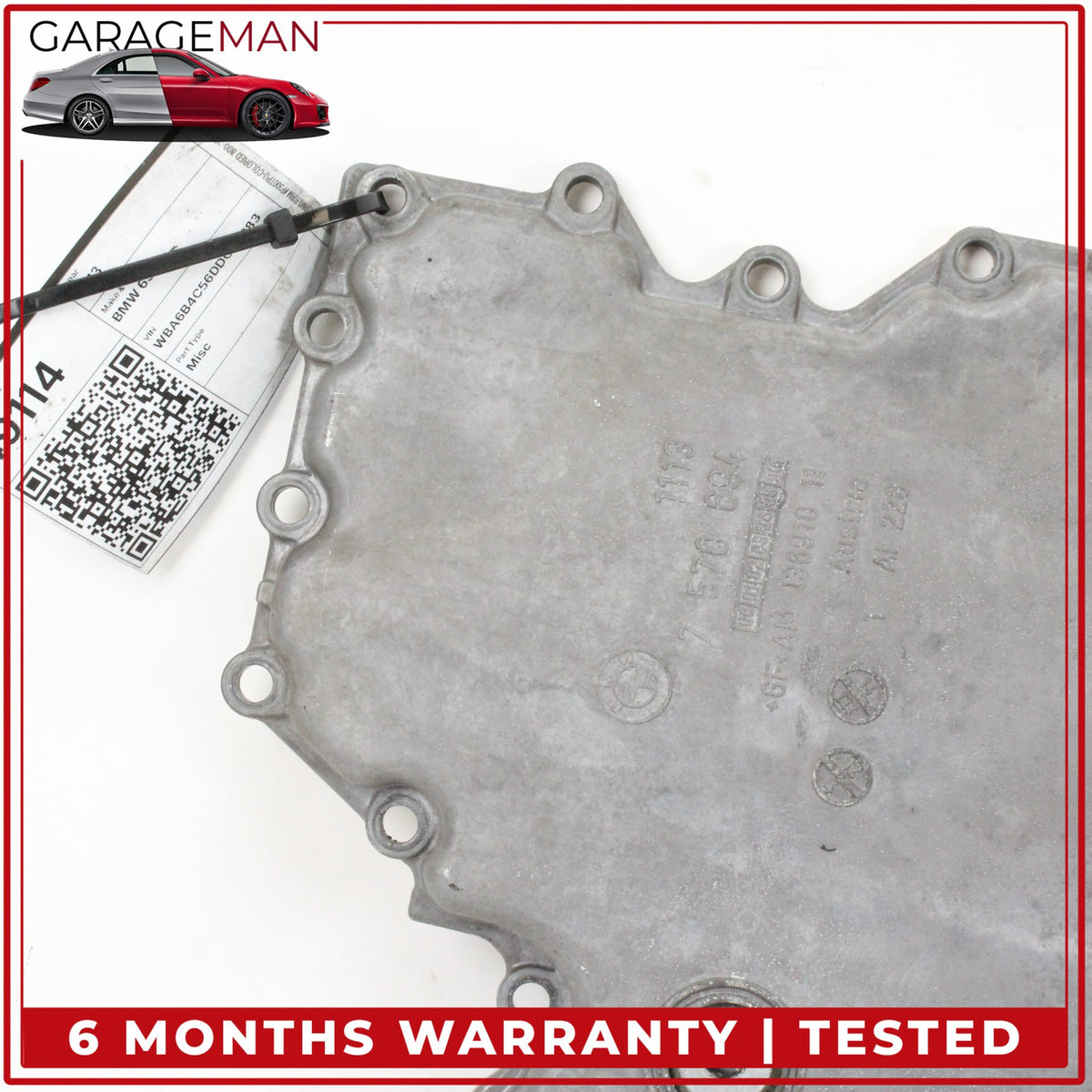 2013-2019 BMW 650i F06 Sedan Lower Oil Pan 7570694 OEM