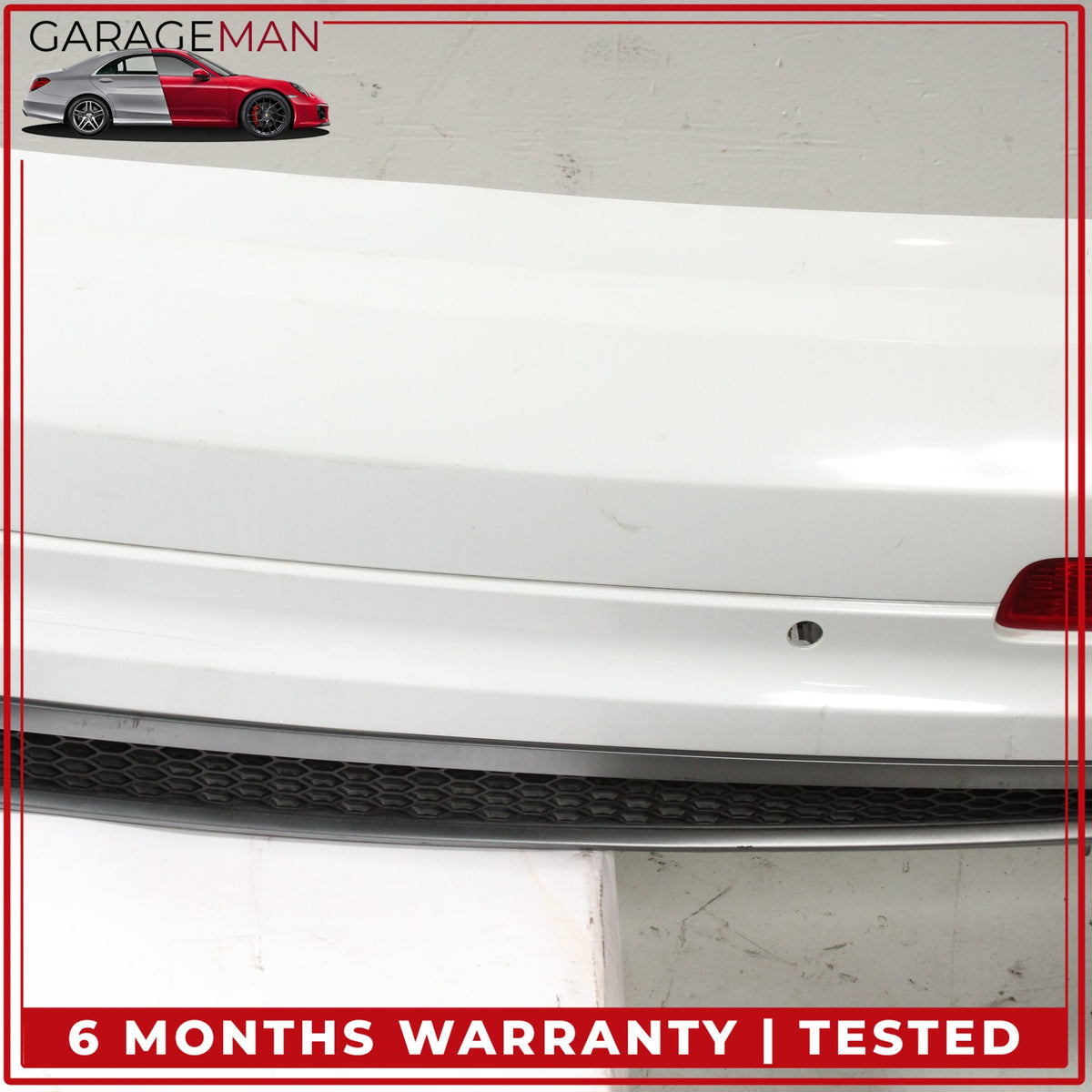 2010-2015 Audi Q7 Rear Bumper Cover Panel Glacier White Metallic OEM