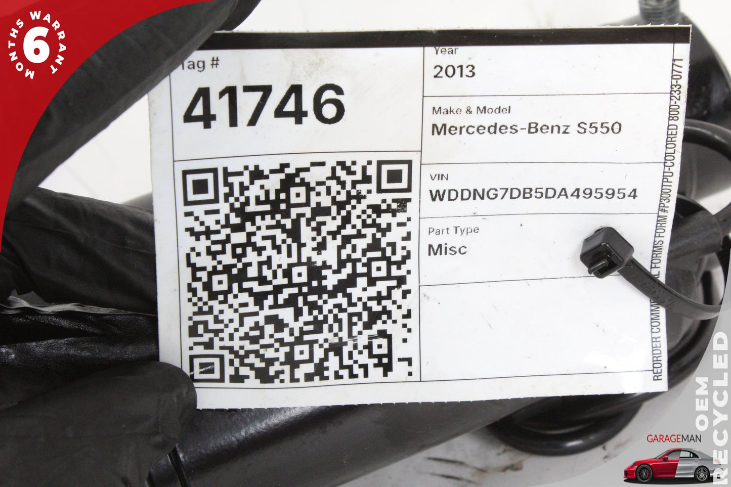 2007-2013 Mercedes-Benz S550 W221 Sedan Front Left or Right Airmatic Shock Strut 2213209313