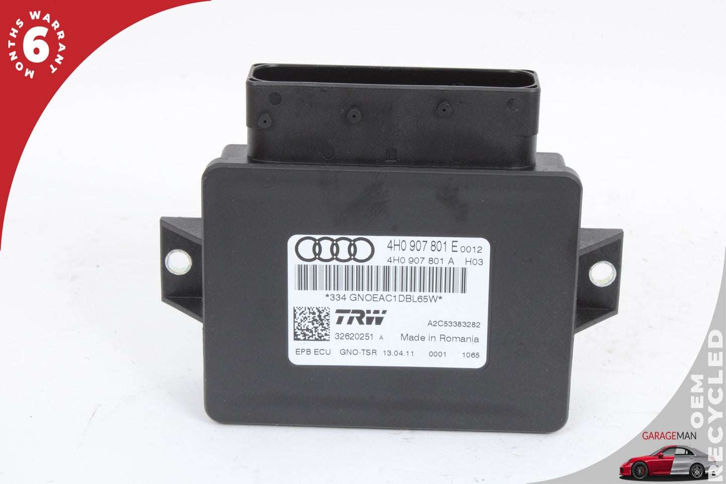 12-18 Audi A6 C7 Sedan Electronic Parking Brake Control Module 4H0907801E