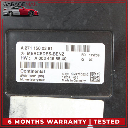 2012-2015 Mercedes W204 C250 SLK250 M271 Engine Control Module 2711500391 OEM