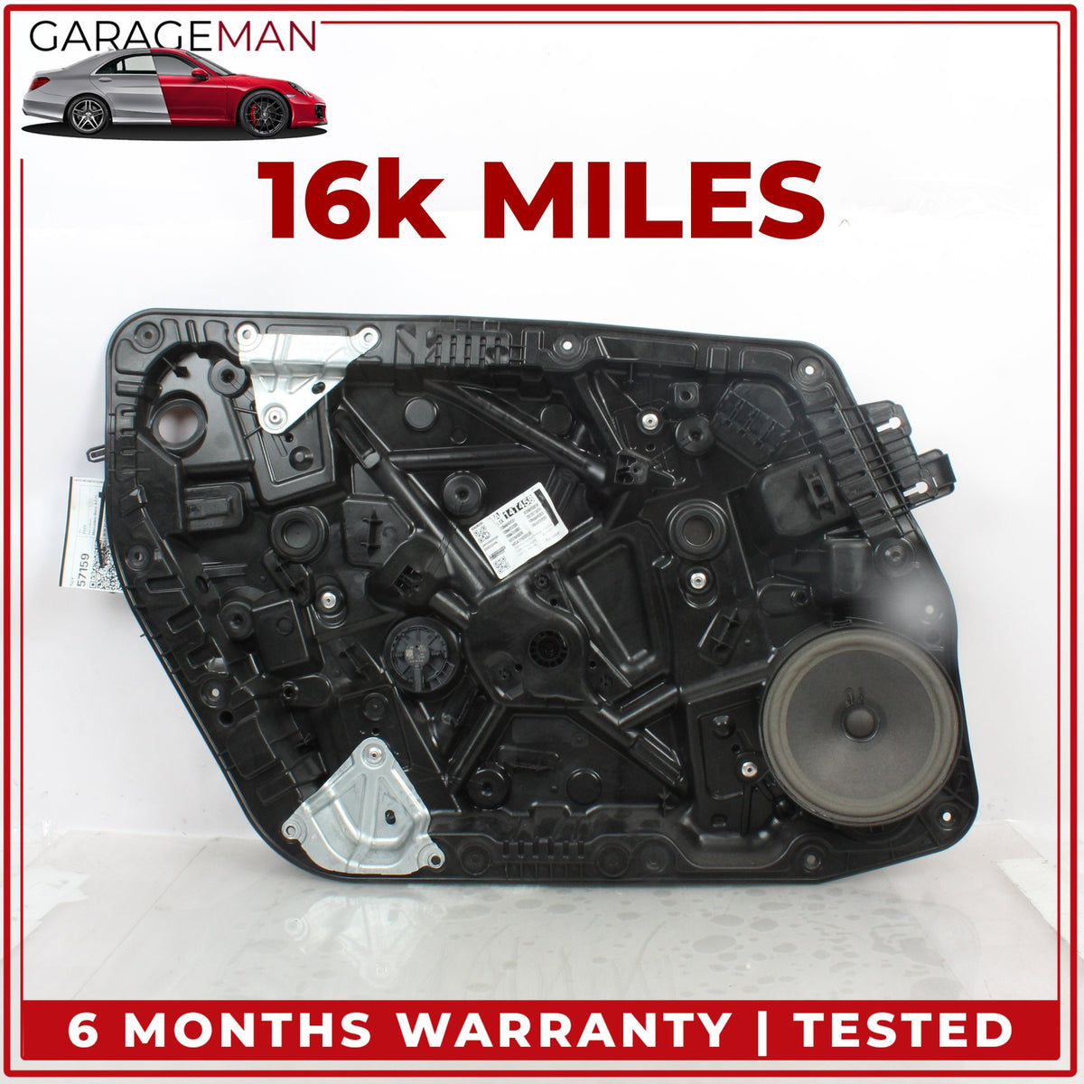 2019-2022 Mercedes W117 A220 Front Left Window Regulator w/ Carrier Assy OEM