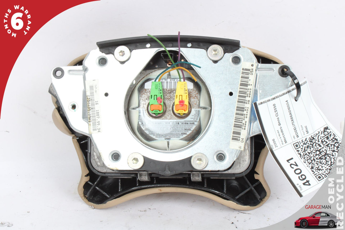 2003-2012 Mercedes W219 CLS550 Steering Wheel Airbag Beige 2308600302 OEM