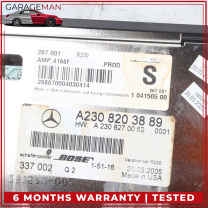 2005-2008 Mercedes R230 SL500 SL55 AMG Audio Amplifier AMP Bose 2308203889 OEM