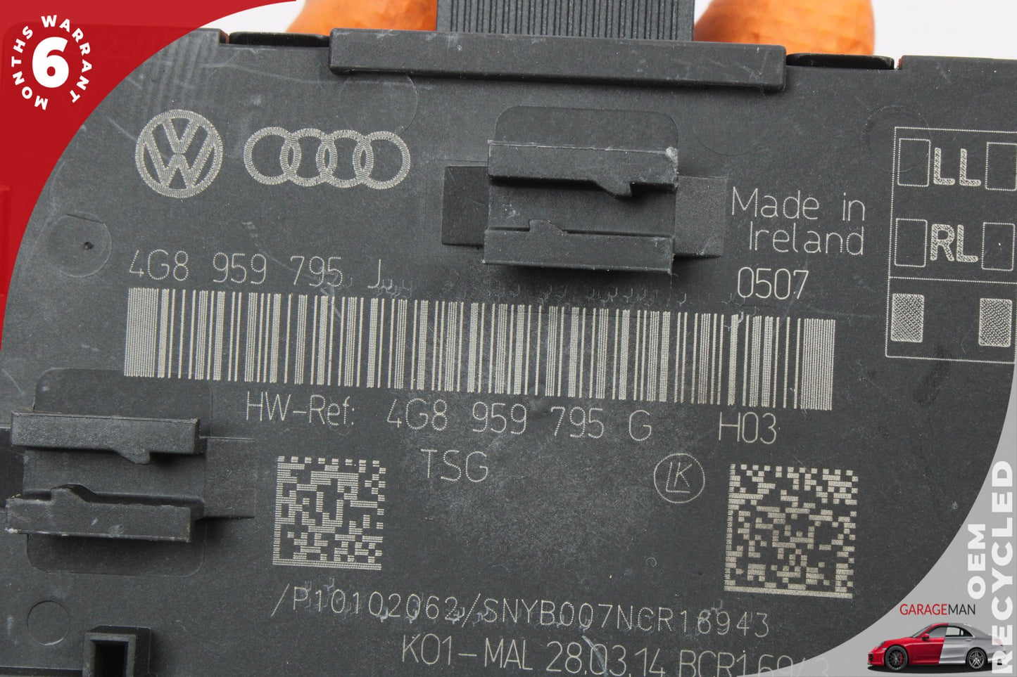 2012-2018 Audi A6 Rear Left or Right Side Door Control Module 4G8959795J OEM
