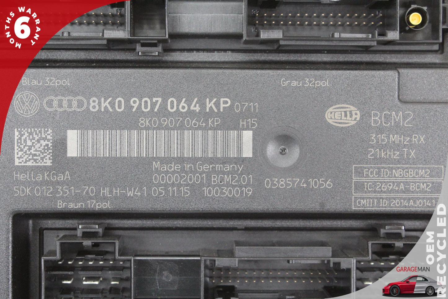 2013-2017 Audi SQ5 S5 A4 BCM Body Comfort Control Module Unit 8K0907064KM OEM