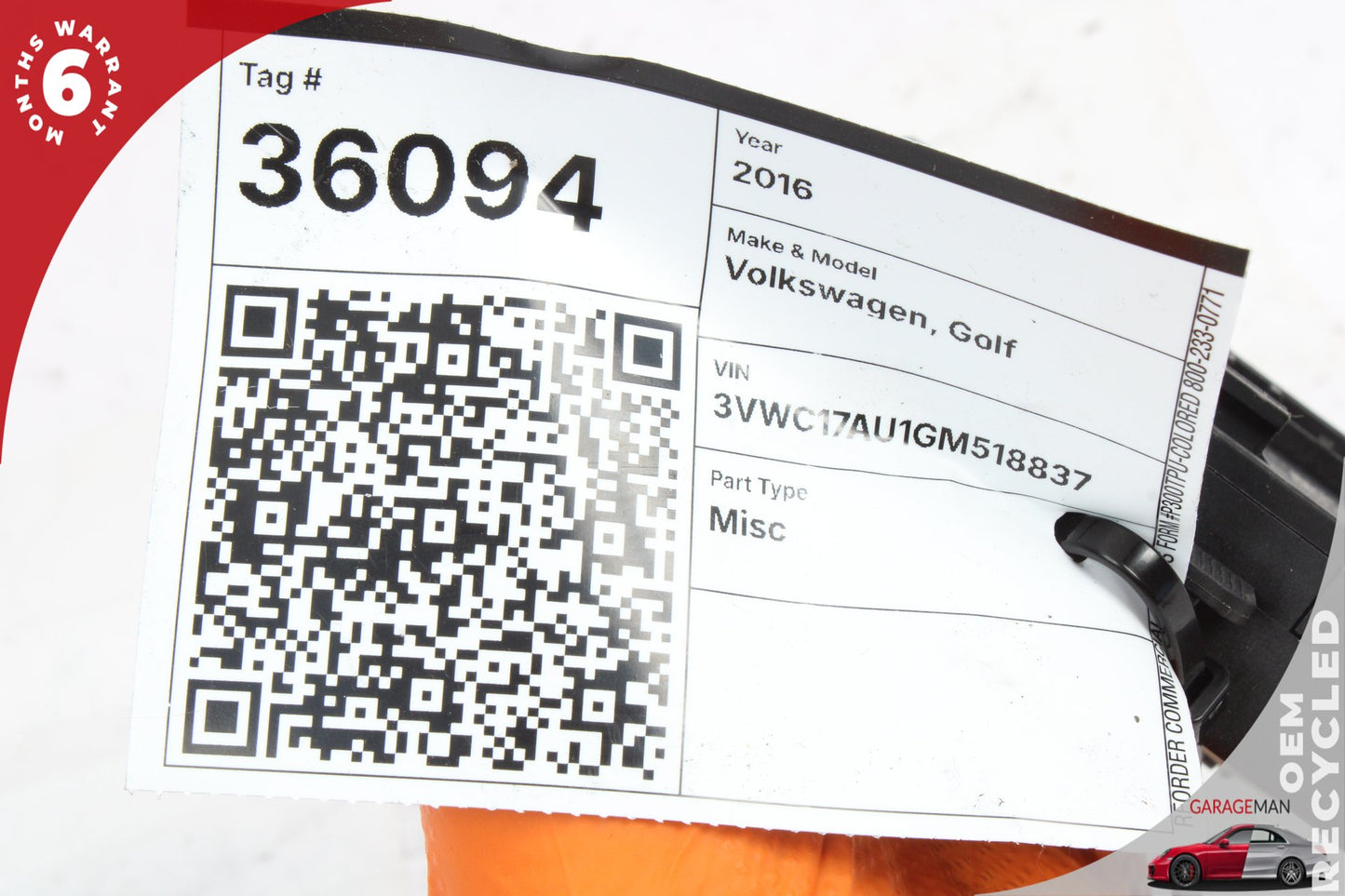 2016-2019 VW Golf MK7 Window Control Module 5Q0959392E Genuine