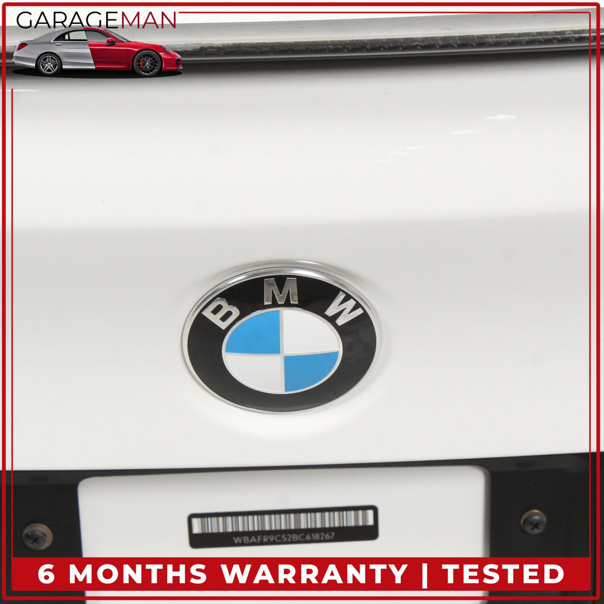 2011-2016 BMW 550i Rear Deck Trunk Lid Panel Alpine White 7240552 OEM
