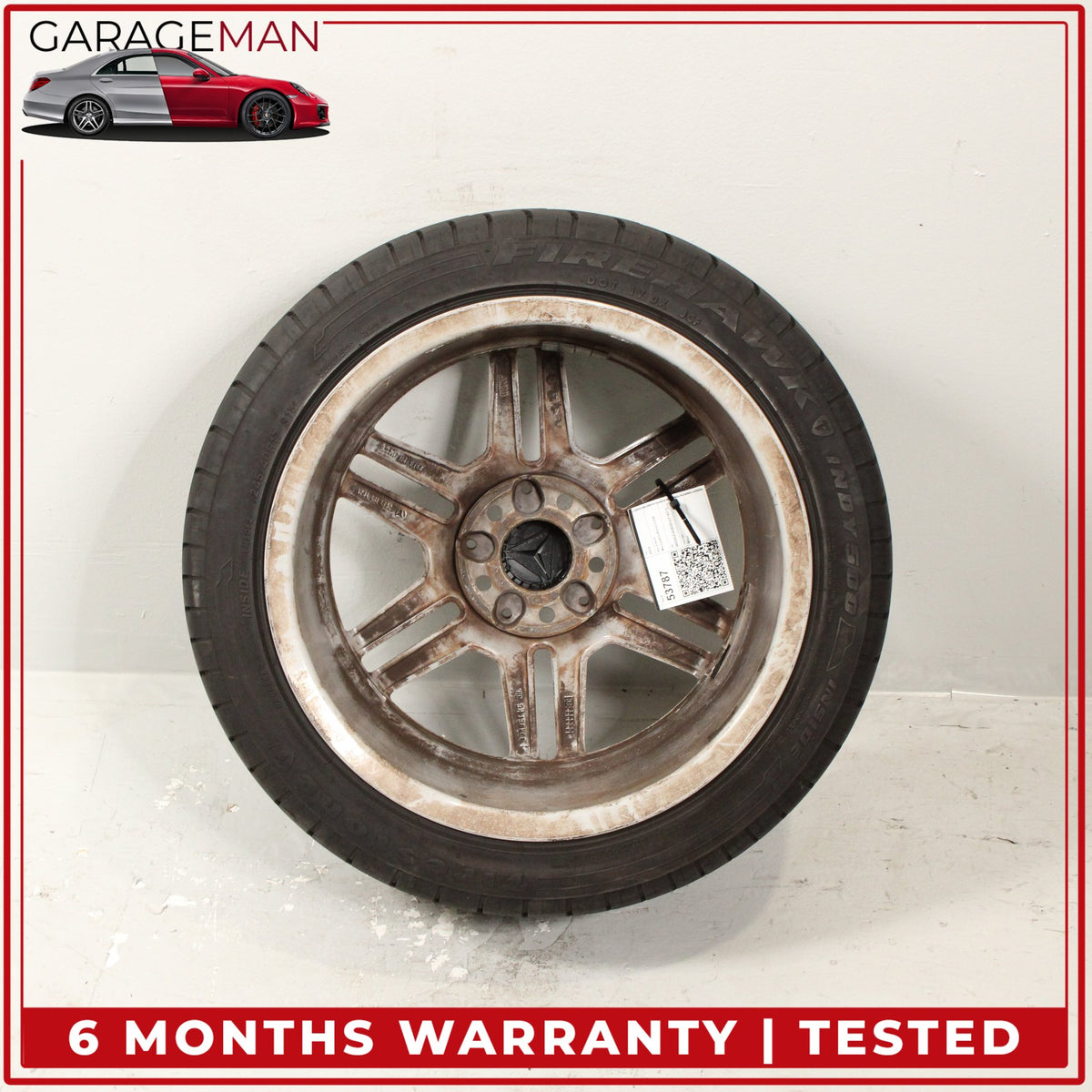 2008-2014 Mercedes W204 Rear Wheel Rim w/ Tire 8.5Jx17H2 ET58 2044014602 OEM